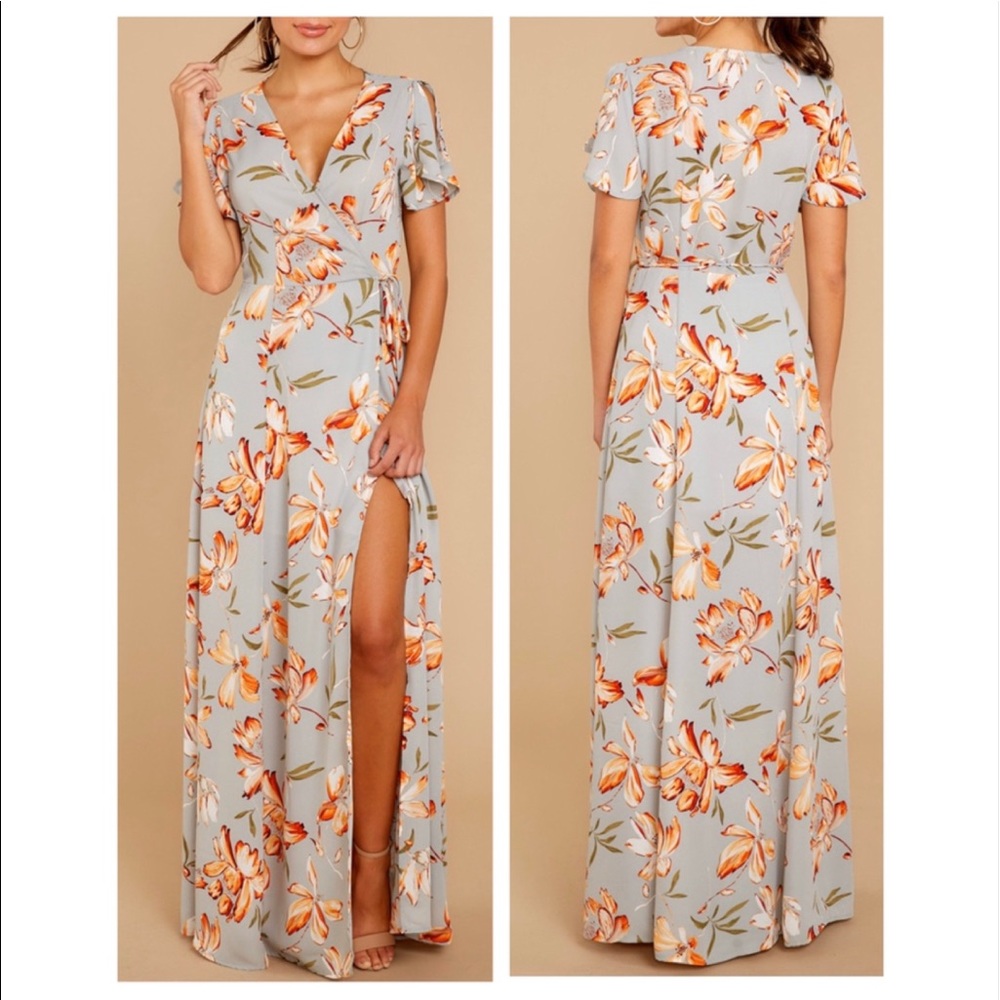 Floral Wrap Maxi Dress